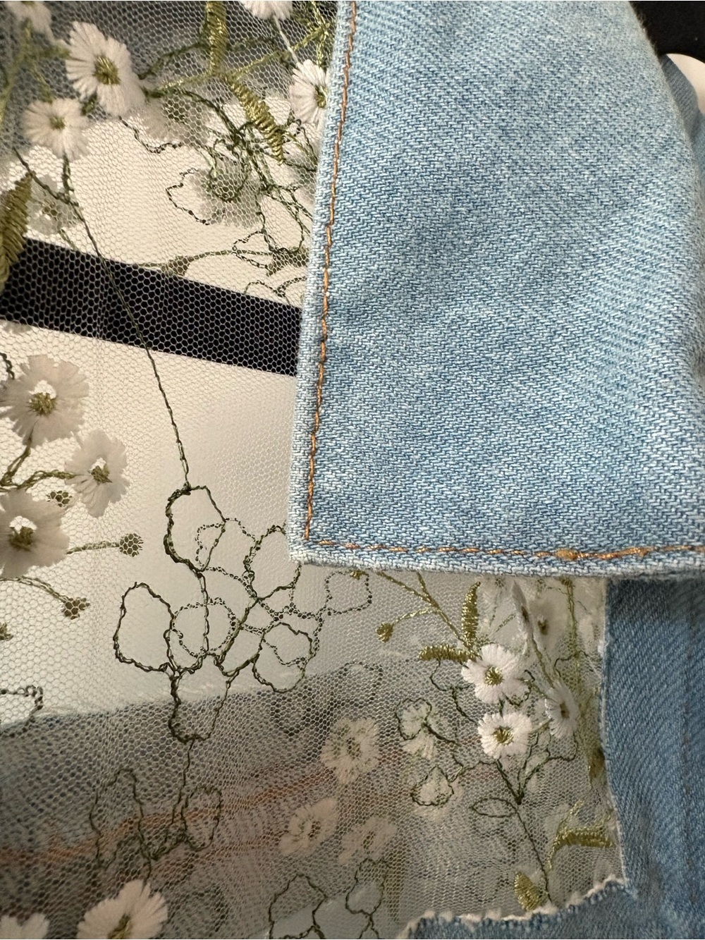 Dragon Denim Baby’s Breath Denim Jacket NWOT - Picture 7 of 9